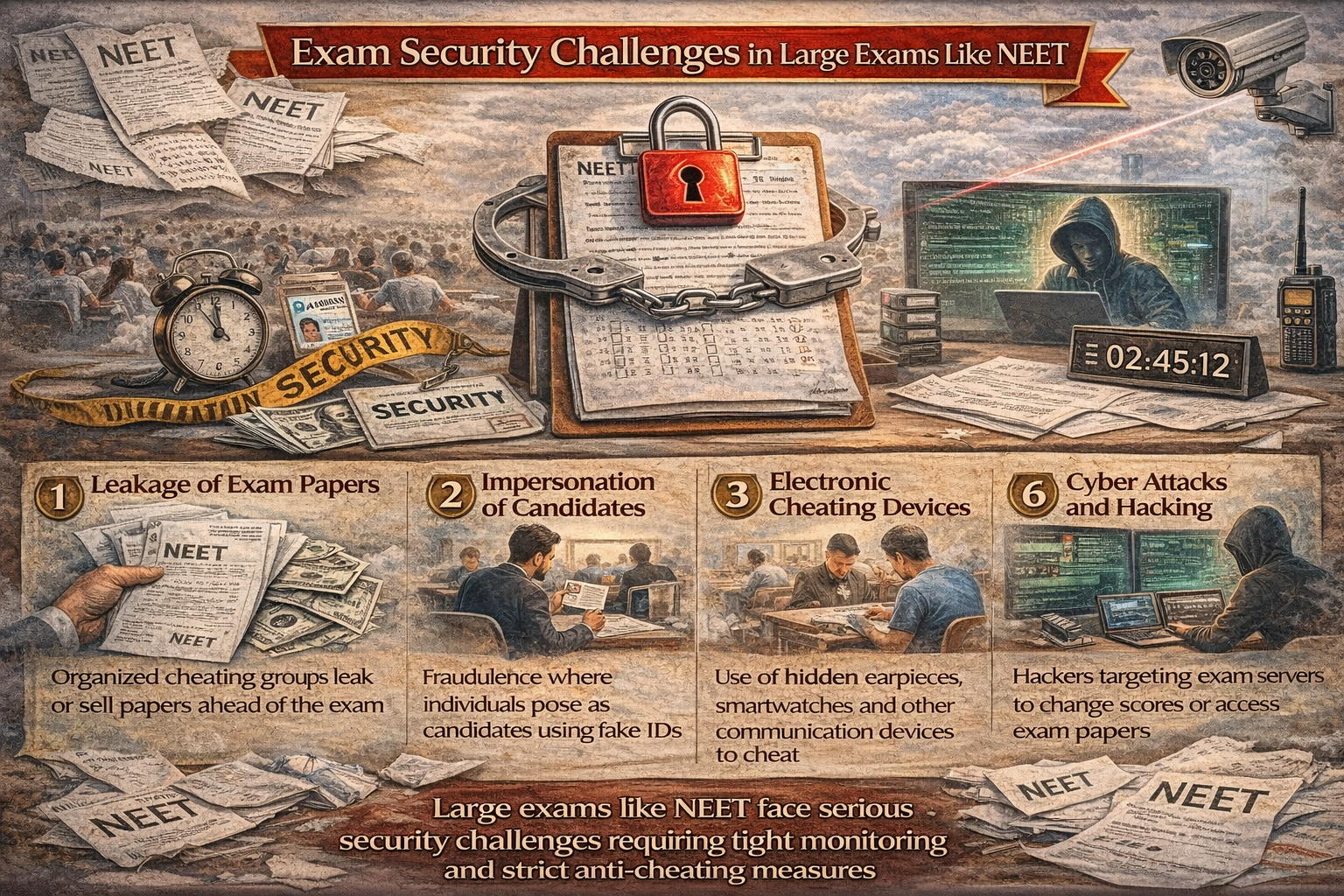Exam Security Challenges in Large Exams Like NEET: Ensuring Fairness and Transparency